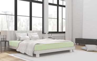 Mako-Feinjersey-Spannbetttuch, limone 514